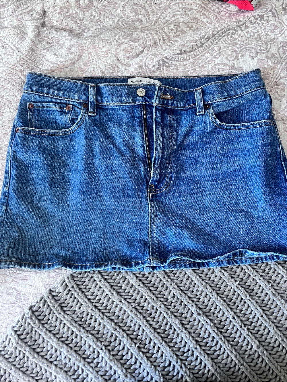 Abercrombie Blue Denim Mini Skirt